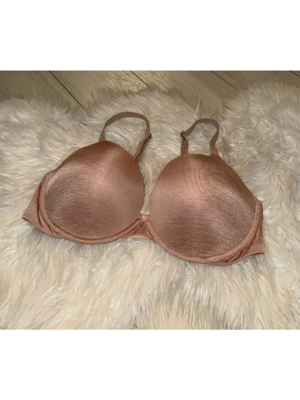 Adore Me 07087 Padded Push Up Underwire Bra Womens 36D Heather Beige